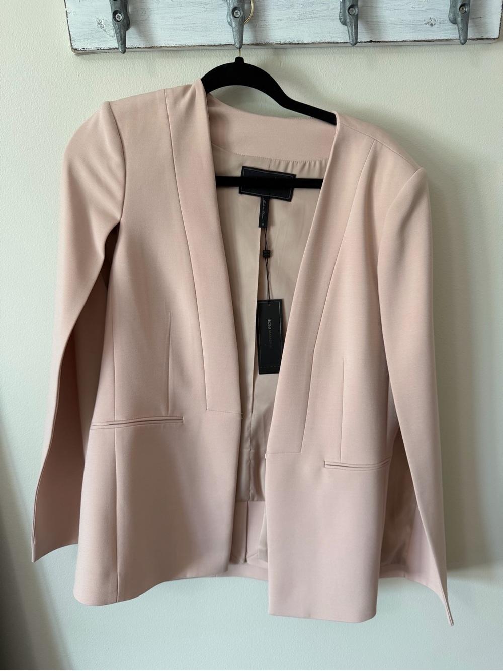 BCBGMaxAzria Light Blush Open-Front Blazer